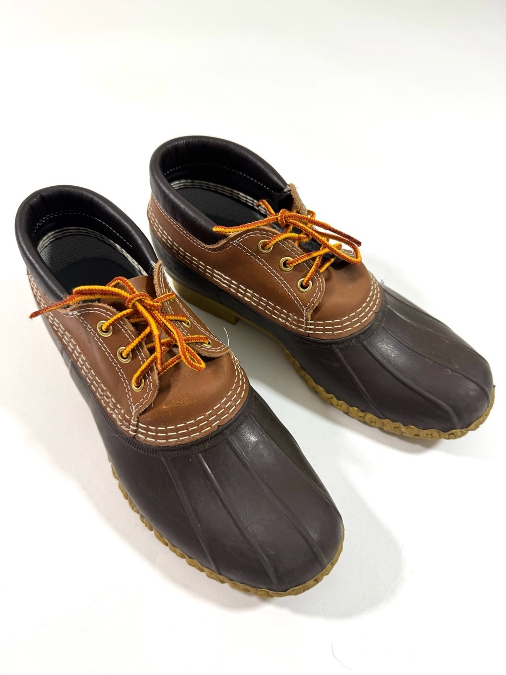 LL Bean Mens Bean Duck Boots Gumshoe Tan All Weather Outdoors